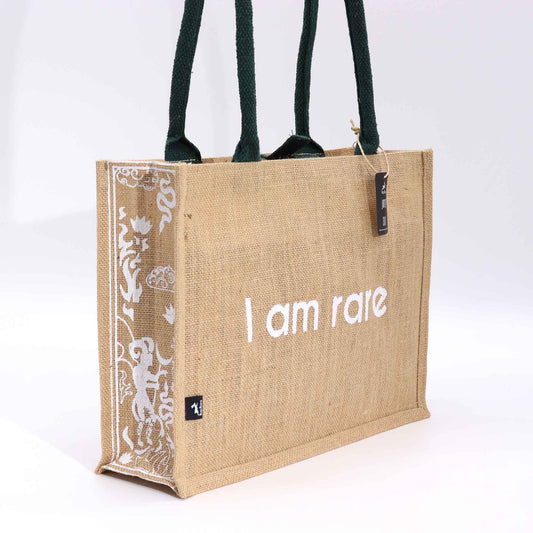 Jute Shopper 'I am Rare' mit mystischem Hop-Hasen Motiv