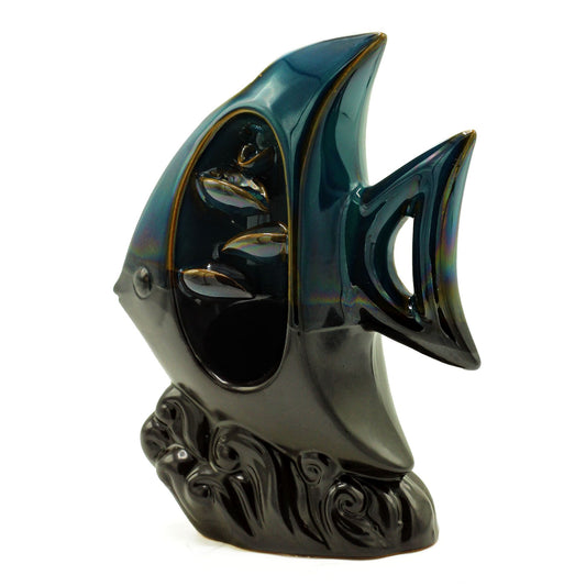 Keramik-Räucherbrunnen 'Tropenfisch' mit magischem Kaskadeneffekt