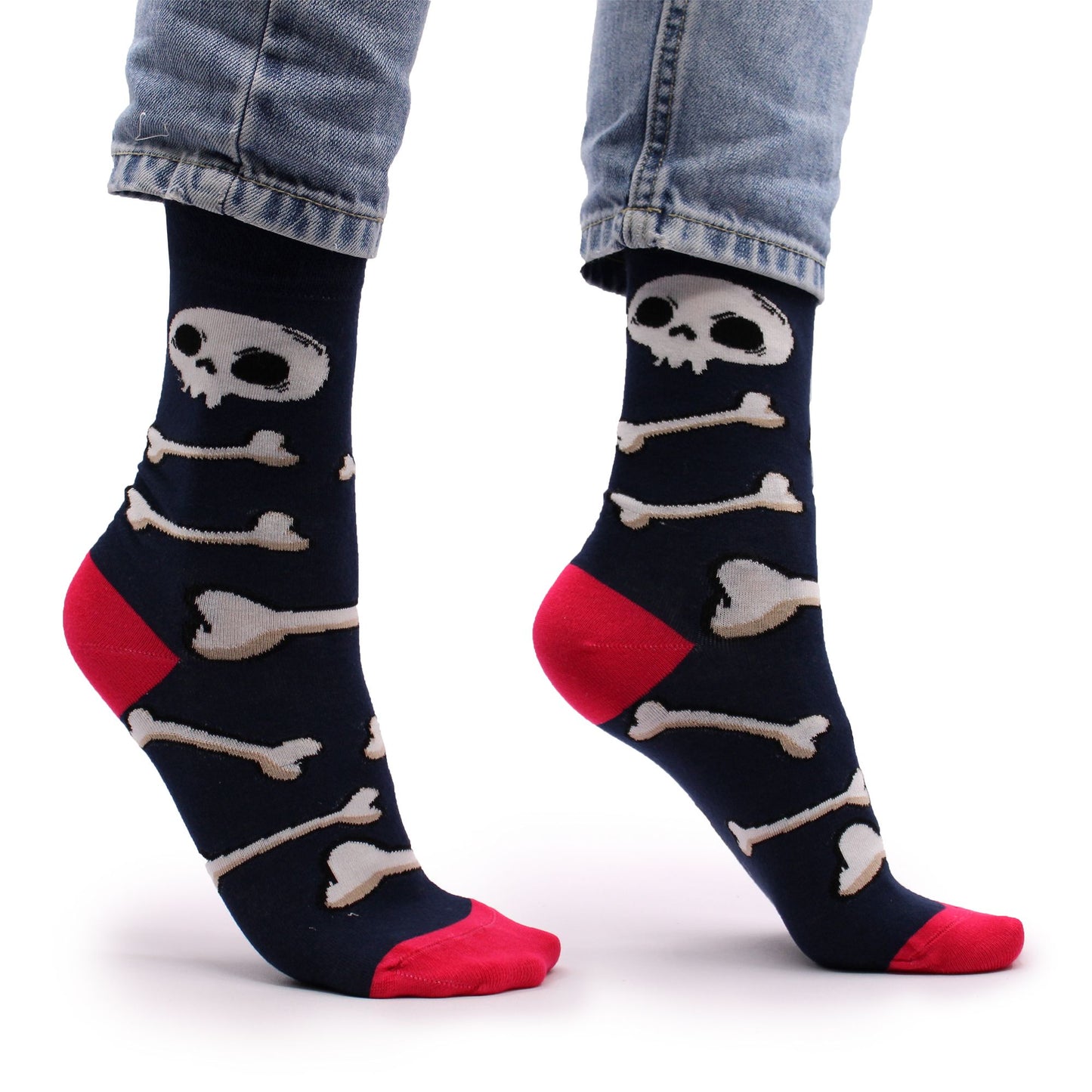 Hop Hare Socken Skulls & Bones - Charakterstarke Bambus-Socken für Damen (Gr. 36-40)
