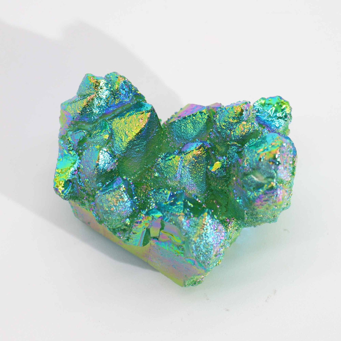 Aura Green Flame Quarz Geode 7-10cm - Einzigartiges Kristall-Cluster