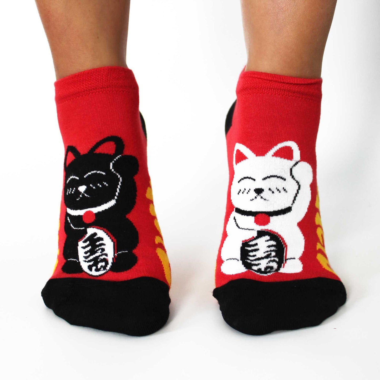 Bambus Socken mit Lucky Cat Motiv – Weicher Alltagsbegleiter