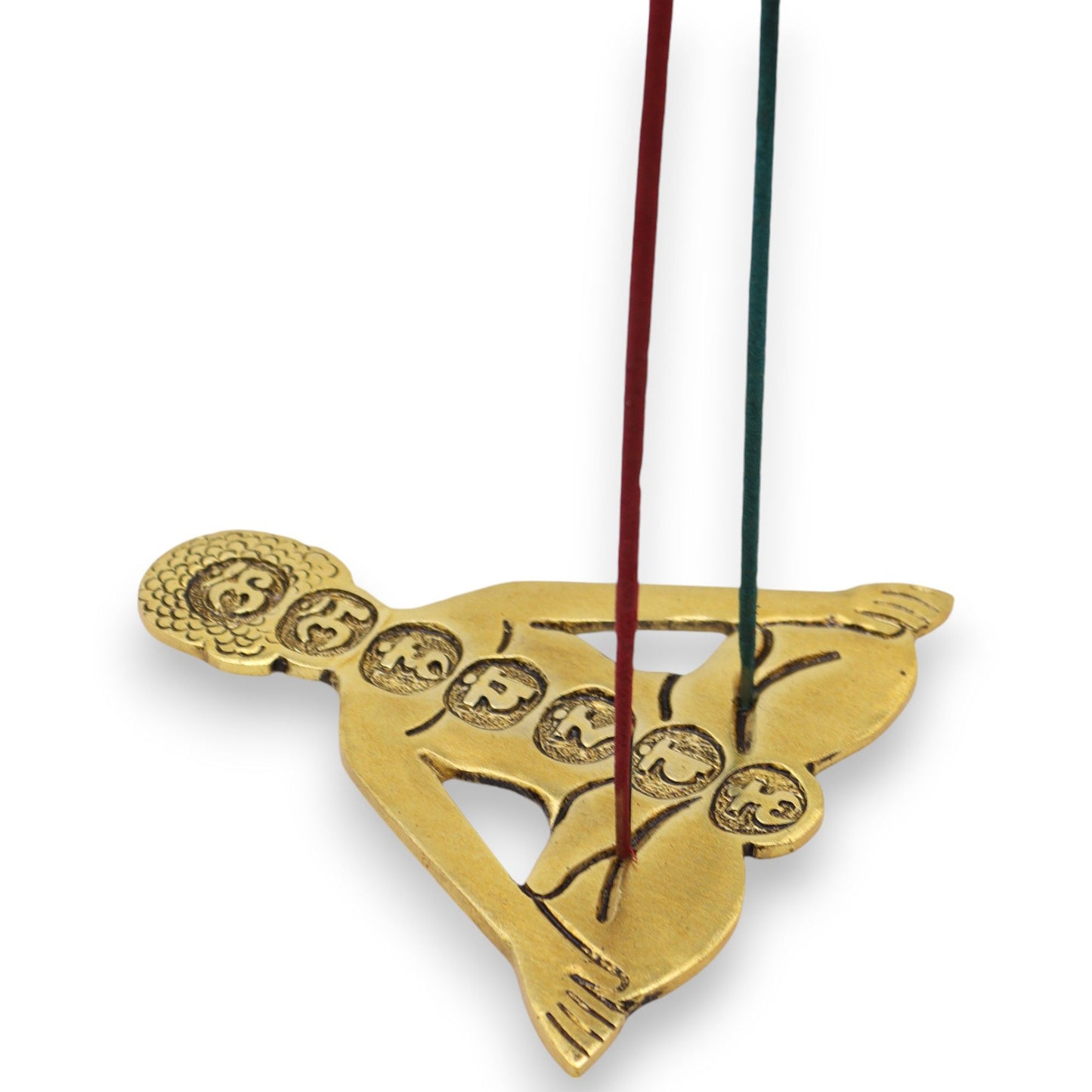 Goldener Sieben-Chakra Räucherstäbchenhalter aus Aluminium | 12x12 cm