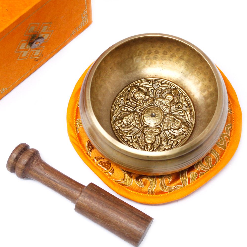 Klangschalen-Set 'Fünf Buddhas' – Handgefertigt in Nepal, 10 cm