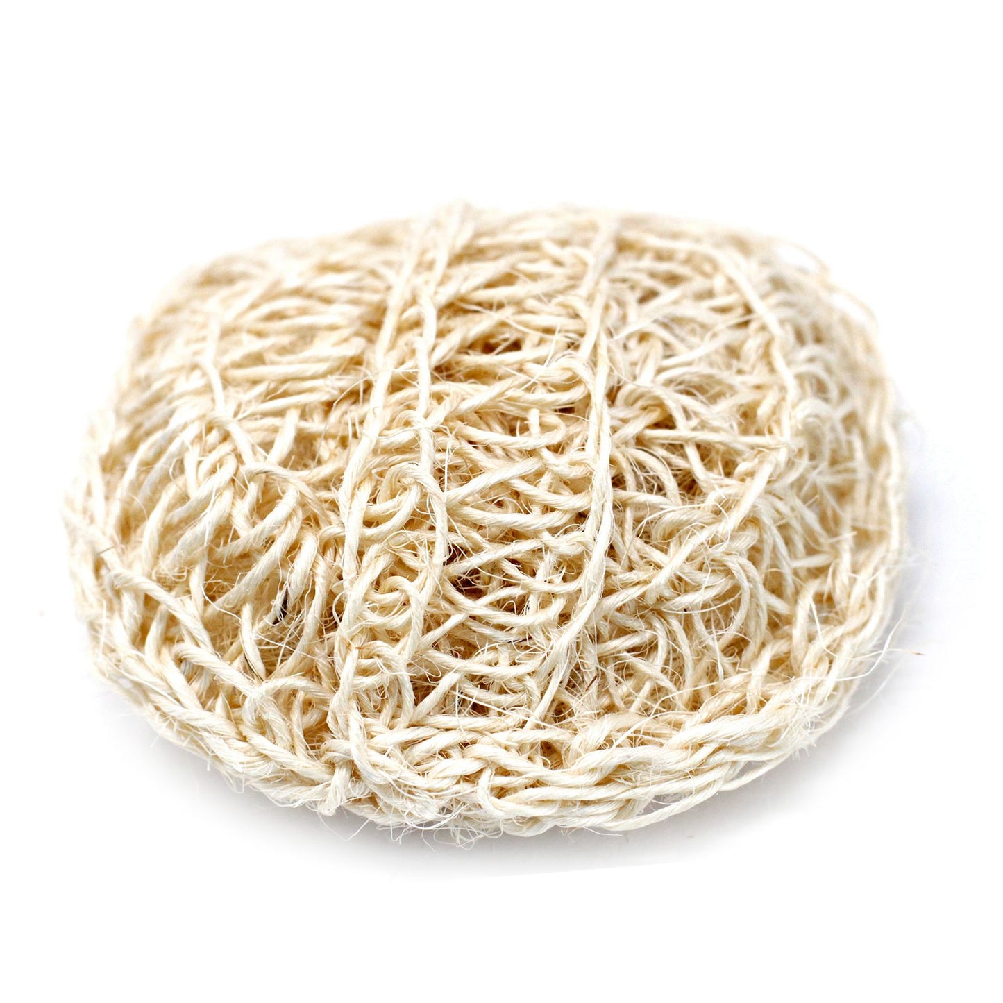 Sanftes Peeling-Kissen aus Sisal & Baumwolle – Natürliche Rundform