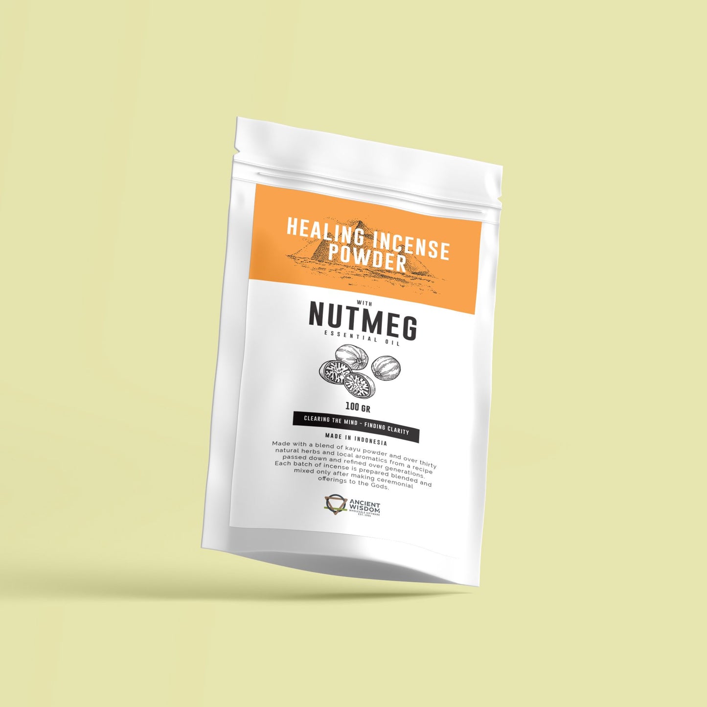 Muskatnuss Weihrauchpulver – 100g für harmonische Räucherrituale