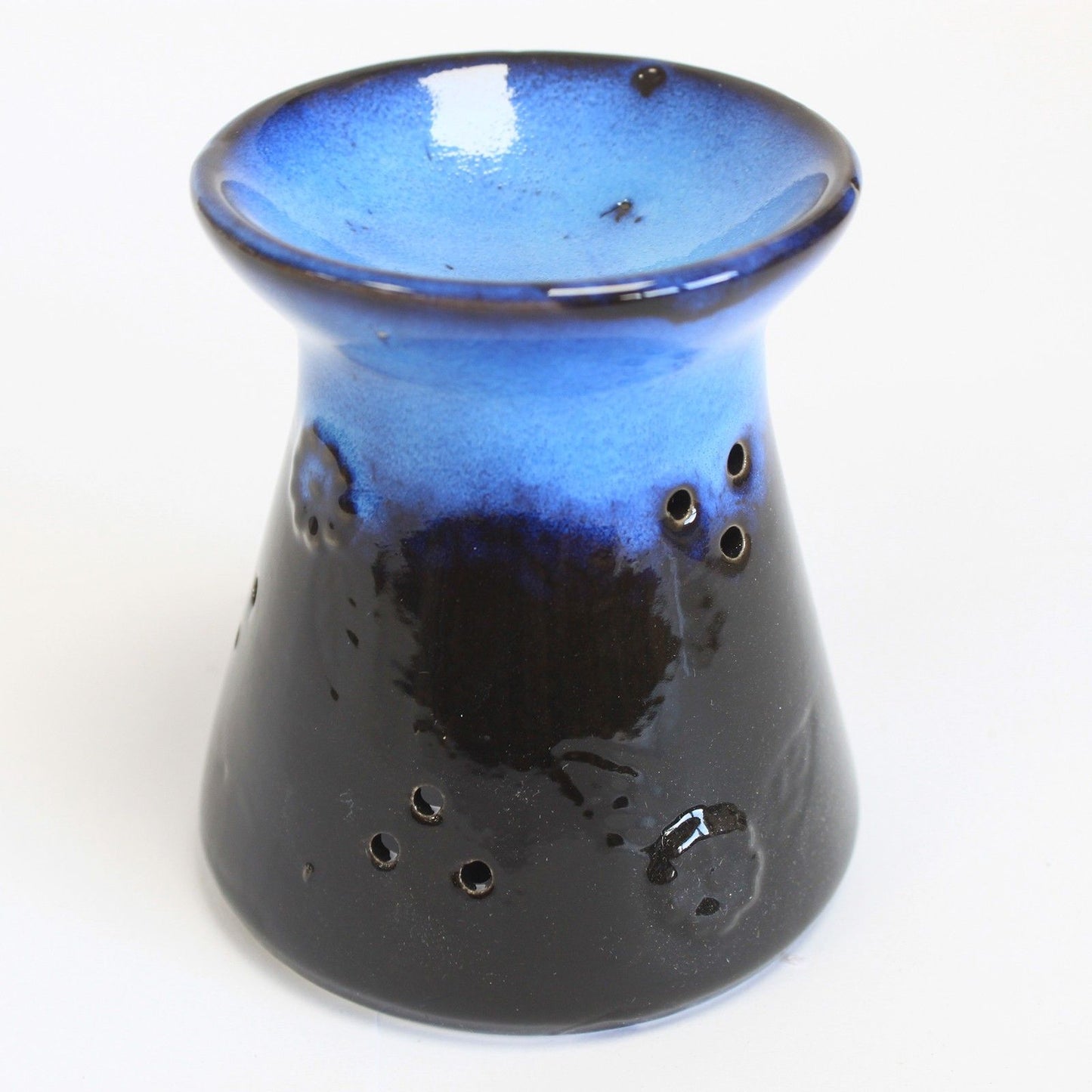 Keramik-Duftlampe mit Blumenmuster – Rustikales Terrakotta-Design