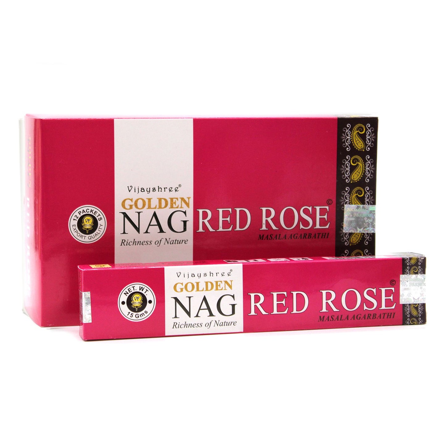 Golden Nag Red Rose Premium Räucherstäbchen - 12 Packungen