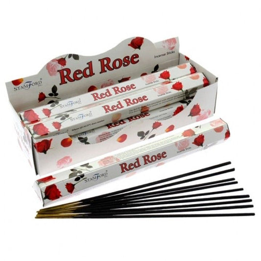Premium Räucherstäbchen 'Rote Rose' – Sanfter Blumenduft für innere Harmonie