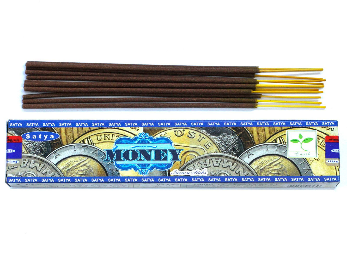 Satya Money Räucherstäbchen - 15 Stück für Wohlstand & Tatkraft