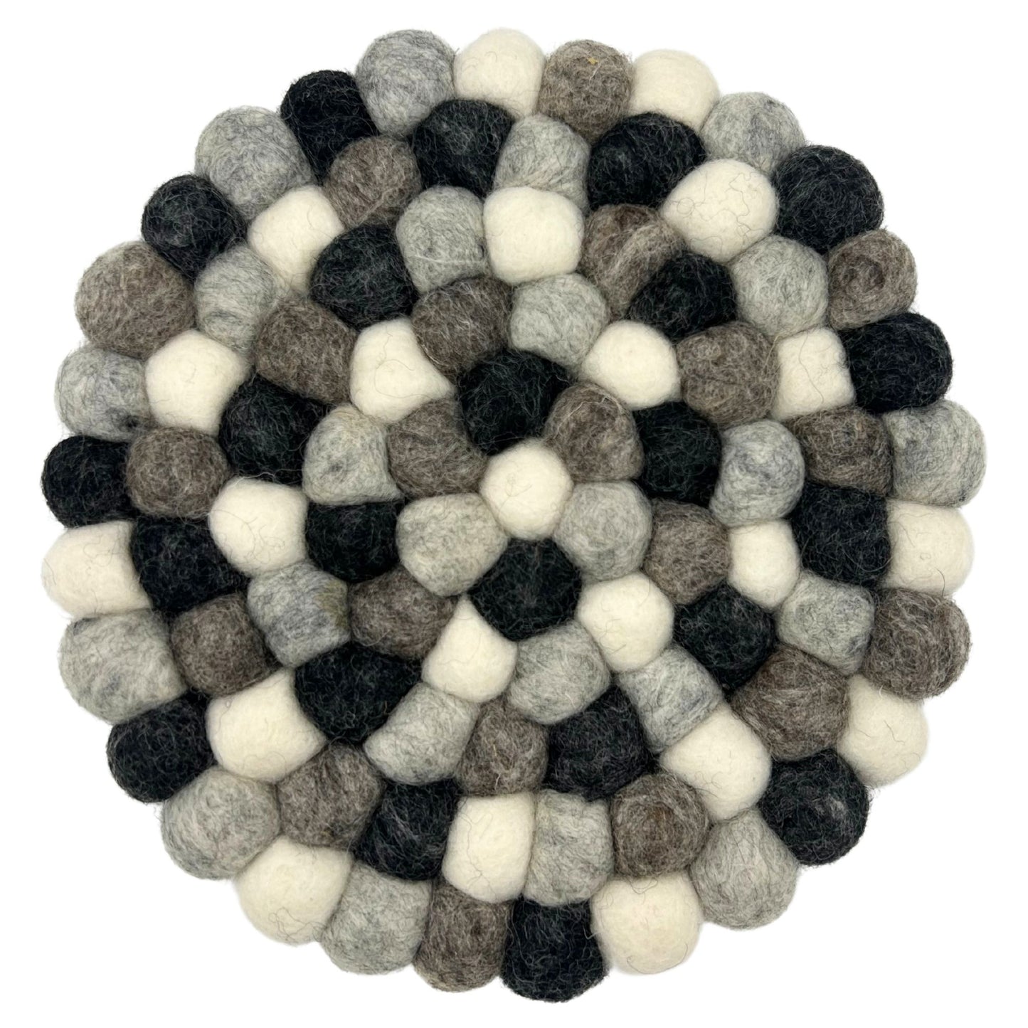 Rundes Tischset aus Filz – 20 cm in Grau Melange