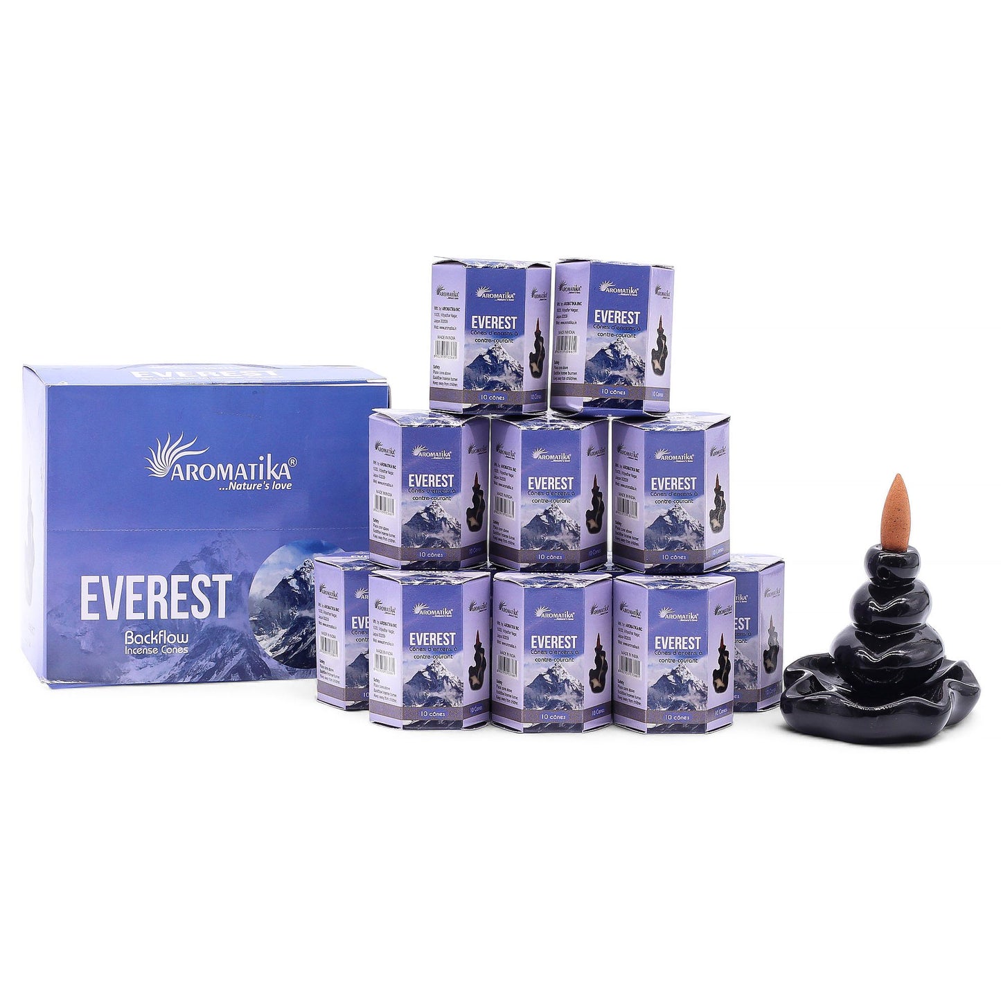 Masala Rückfluss-Räucherkegel 'Everest' - 10 Stück
