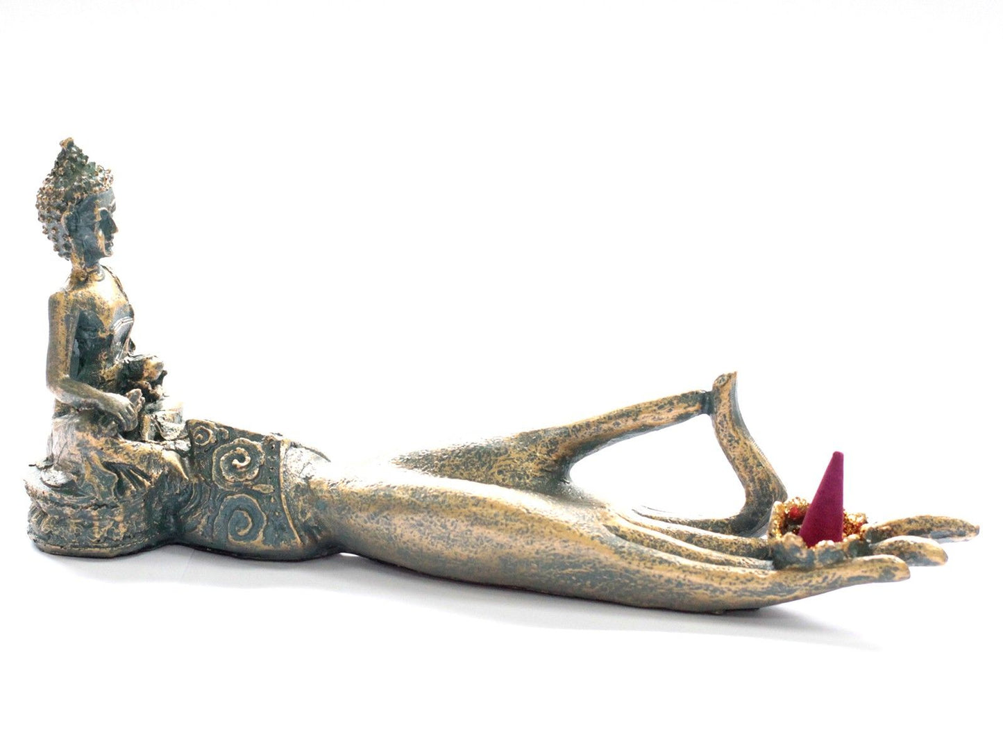 Räucherständer 'Buddha-Hand' - Antik-Optik aus Harz für Meditation & Wohlfühlambiente