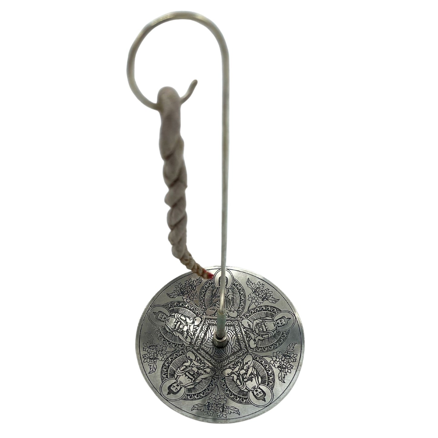 Pancha Buddha Räucherschnur-Set mit versilbertem Halter – 10 Schnüre in Geschenkbox