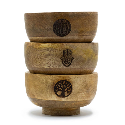 Handgeschnitzte Räucherschale aus Mangoholz | Unikat 11x6 cm