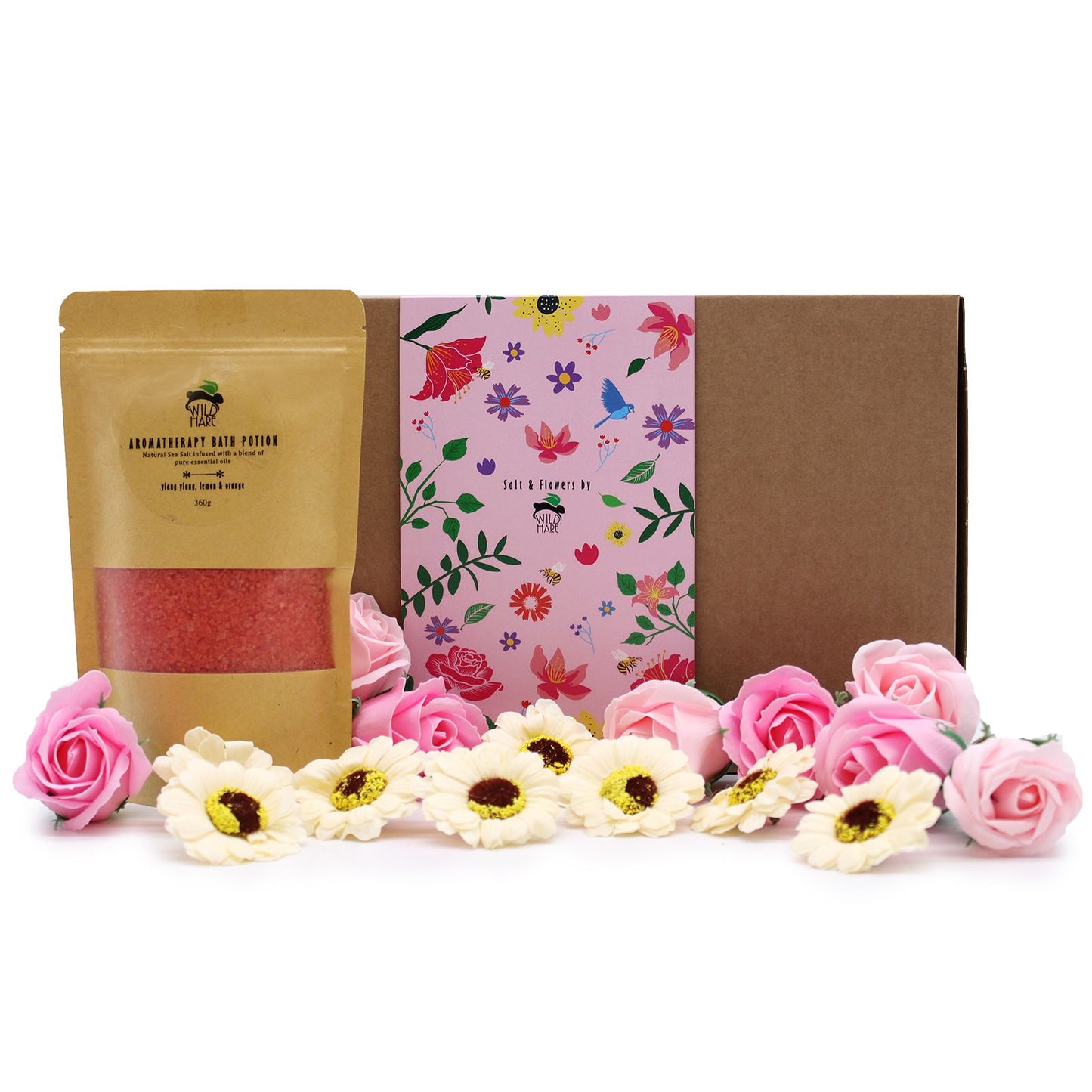 Flora Passion – Verwöhnset mit Blütensalz und Seifenrosen