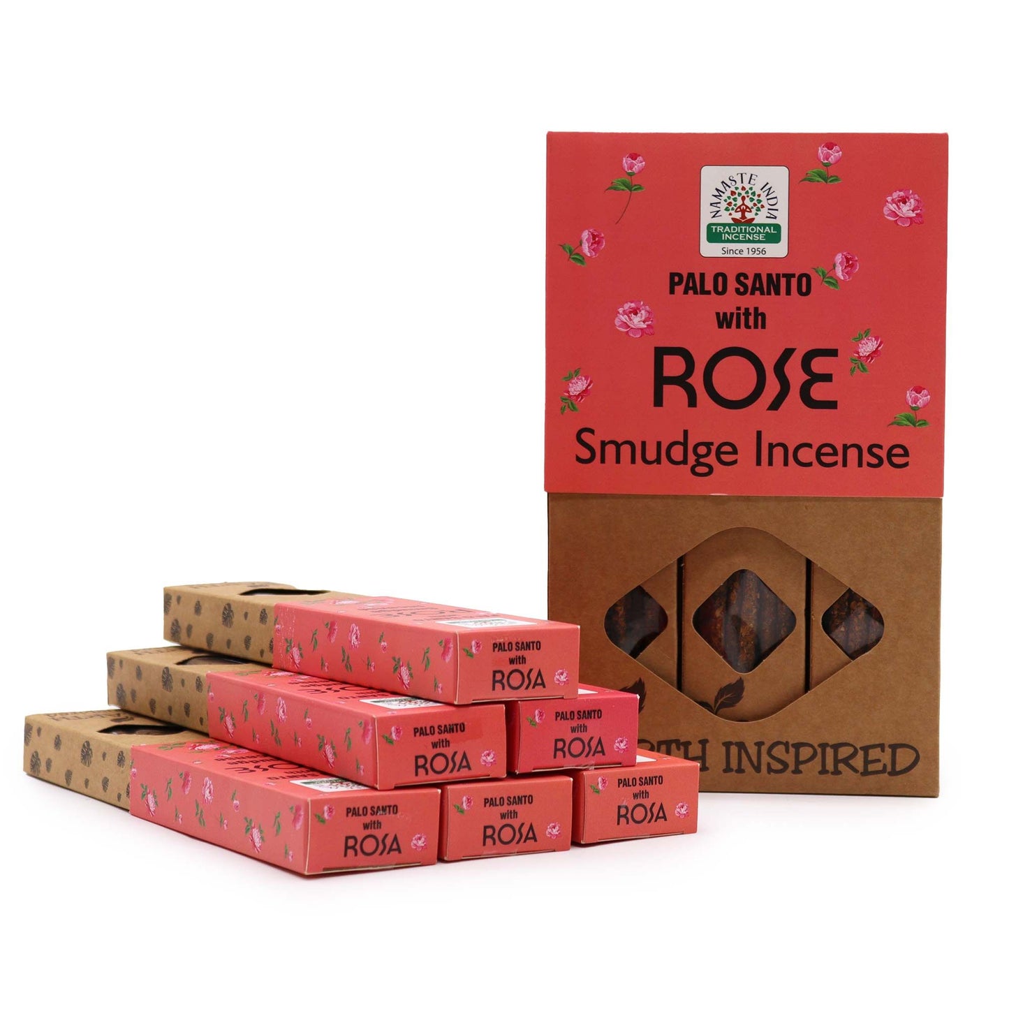 Natürliche Räucherstäbchen Rose & Palo Santo - 9er Set