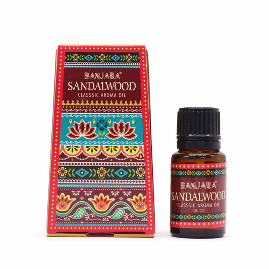 Banjara Sandelholz Duftöl 10ml – Warmes, holziges Aroma aus Indien