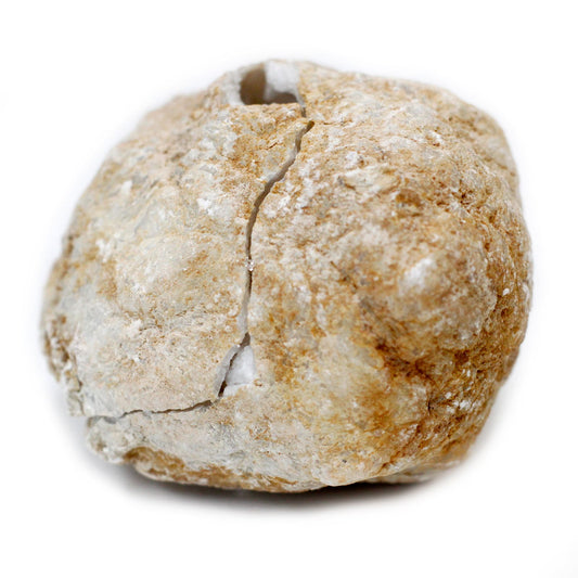 Natürliche Kalzit-Quarz-Geode 10-12 cm zum Öffnen - Unikat aus Marokko