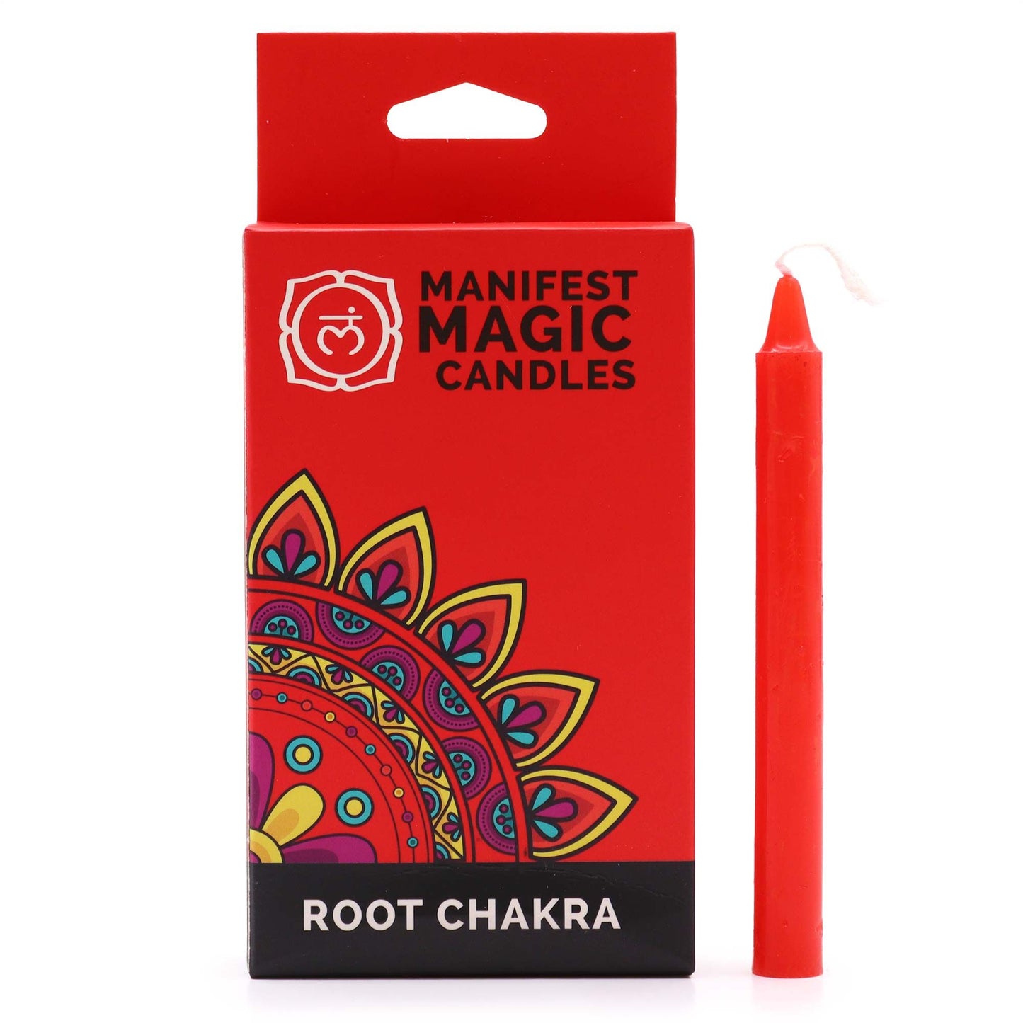 Manifest Magic Kerzen Set - 12 rote Kerzen für das Wurzelchakra