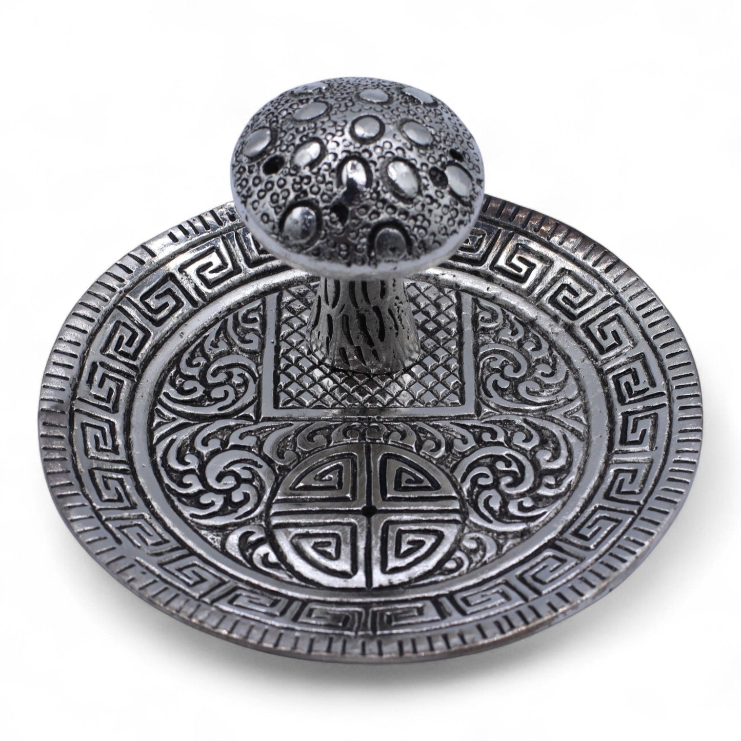 Räucherstäbchenhalter Pilz-Design in Silber