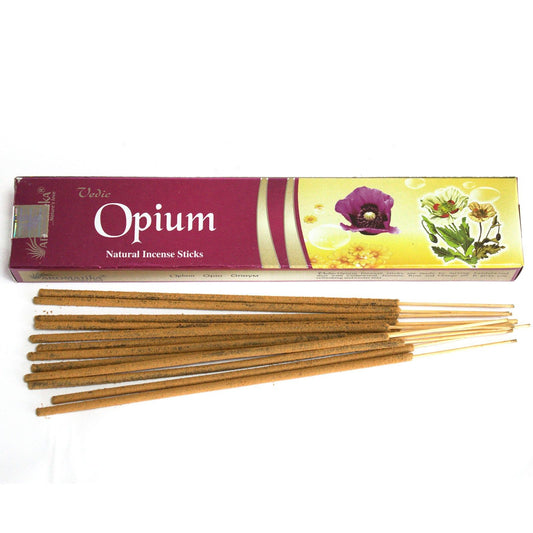 Masala-Räucherstäbchen 'Opium' - 12 Stück - Handgerollte Duftkomposition