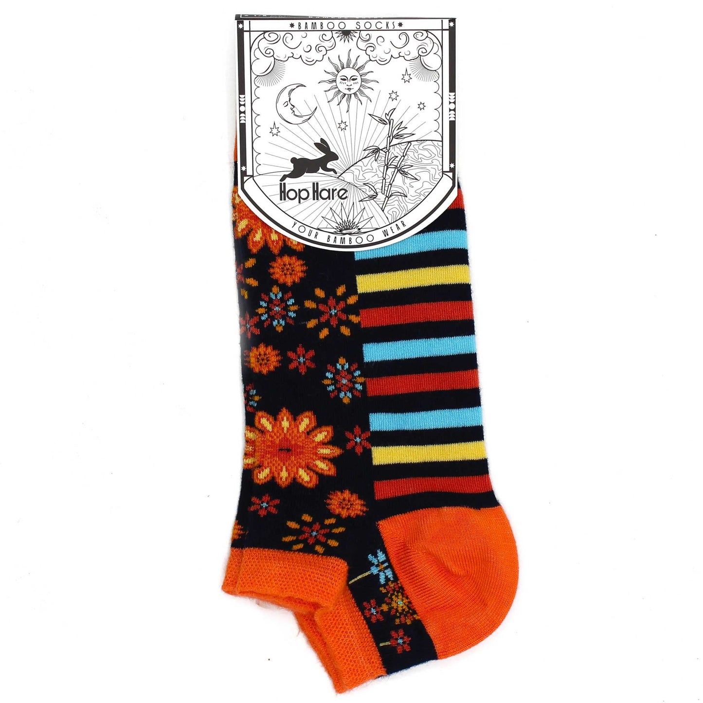 Bambus Sneakersocken Mandala-Blumen - Leicht & atmungsaktiv für Damen Gr. 41-46