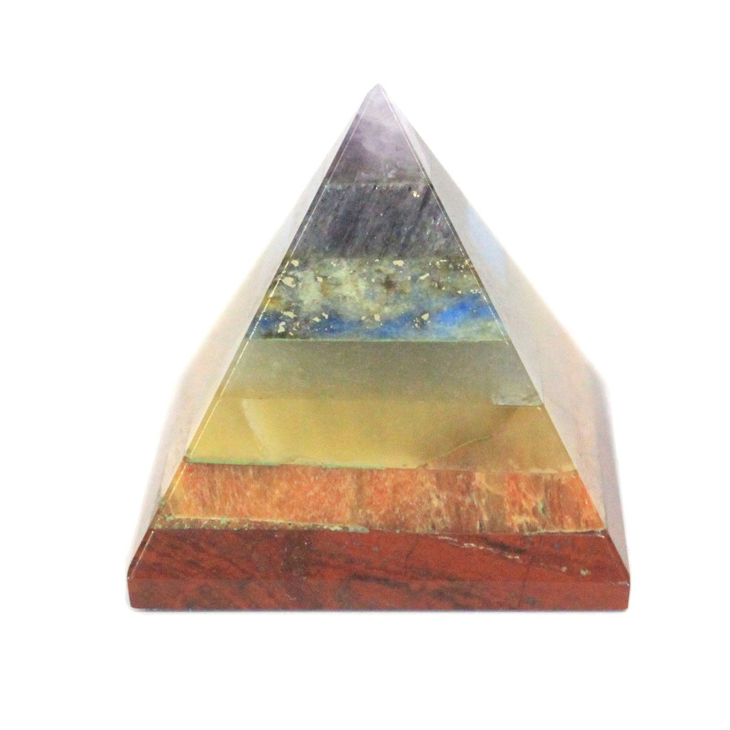 Handgefertigte Edelstein-Pyramide für die Chakren – 7 Farben, 30-35 mm
