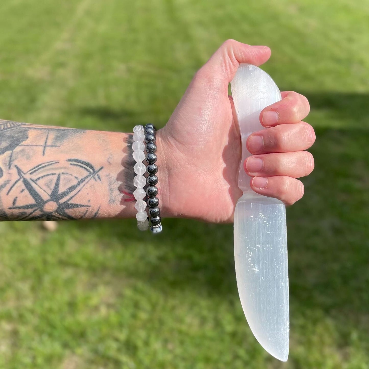 Ritualmesser aus Selenit – Handgefertigtes Unikat für Klarheit & Transformation