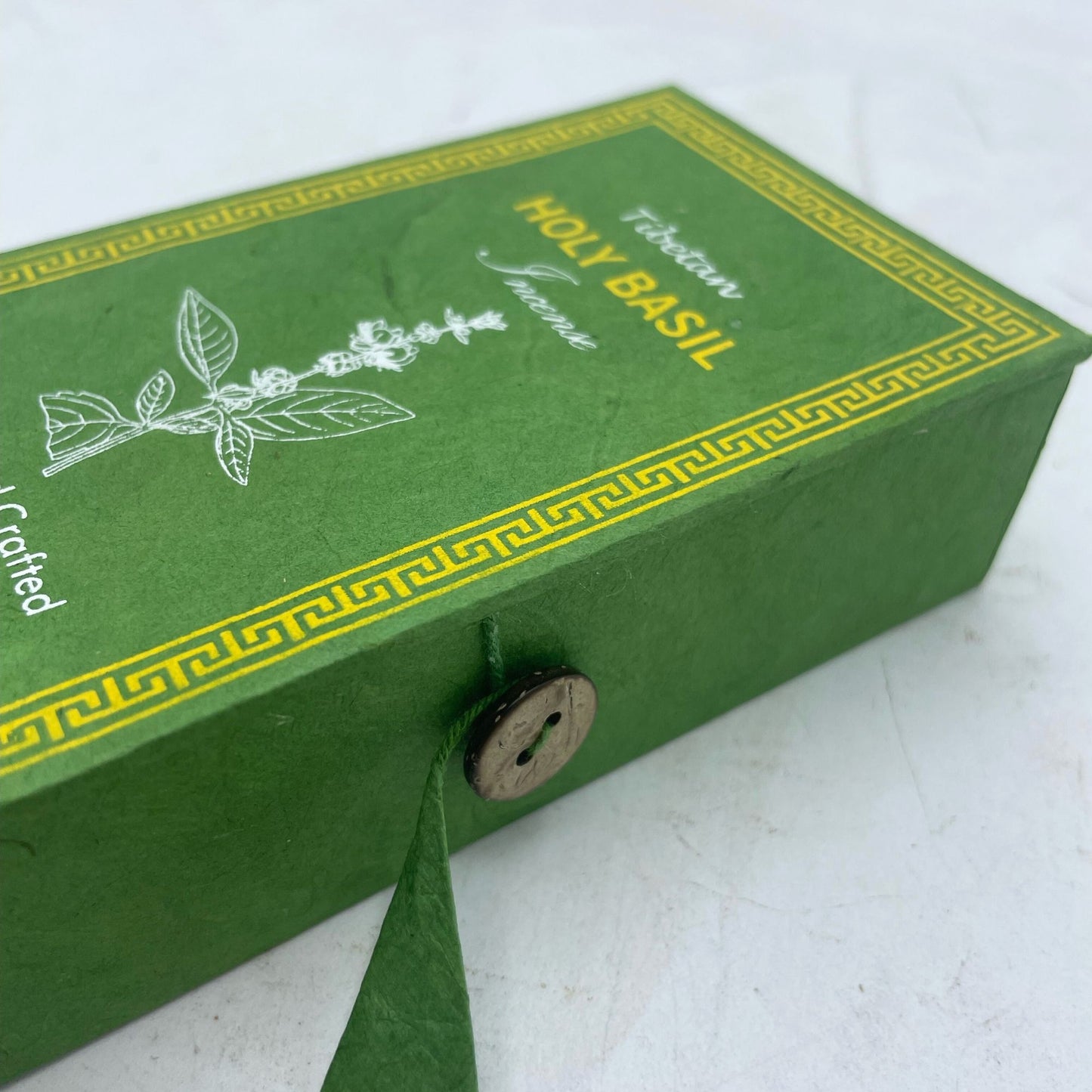 Räucherstäbchen Geschenkset Heiliges Basilikum (Tulsi) – 30 Stäbchen mit Holzhalter aus Nepal