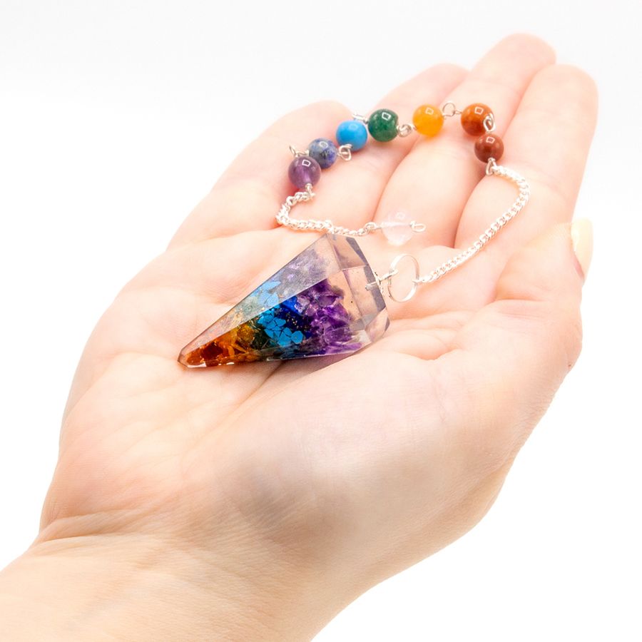 Orgonit Pendel »Kraft-Chakra« – Handgefertigtes Energie-Werkzeug