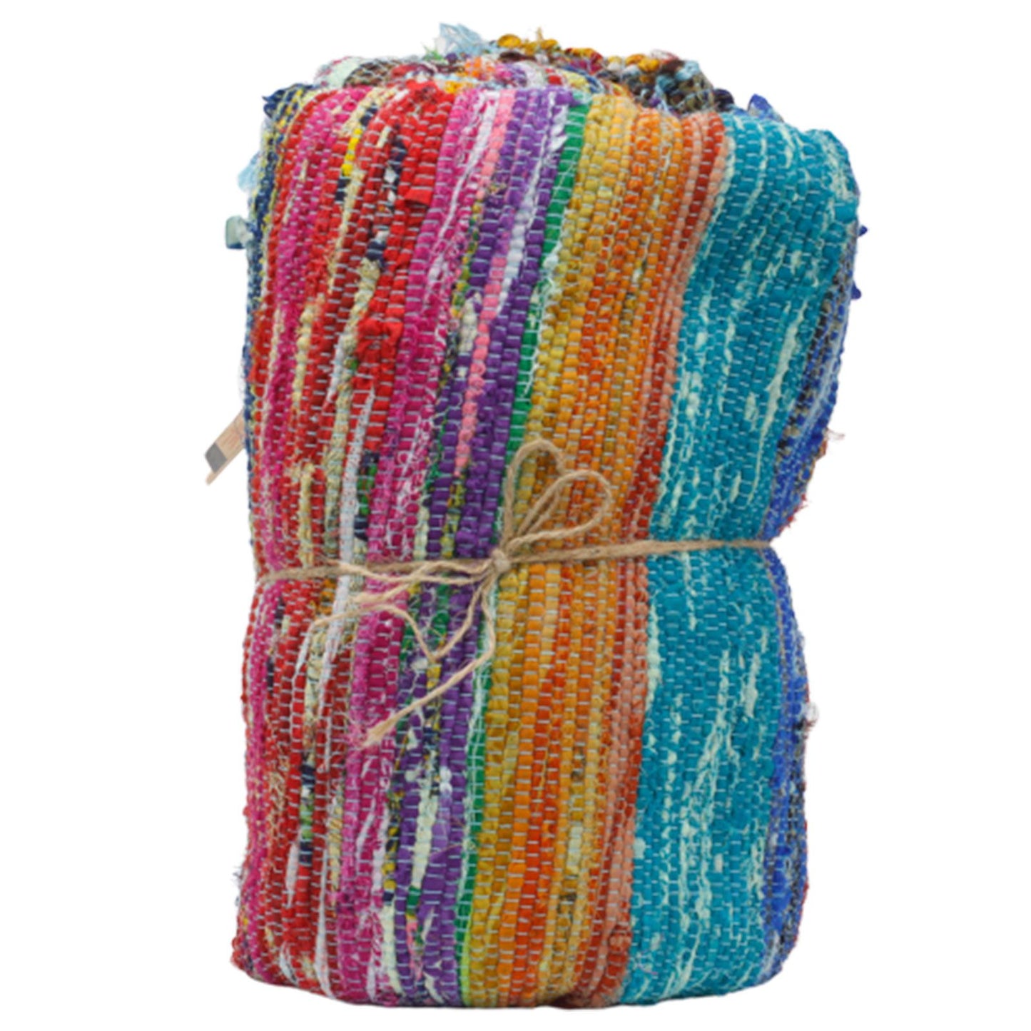 Handgefertigter Indigo-Flickenteppich – 153x90 cm, aus recycelter Baumwolle