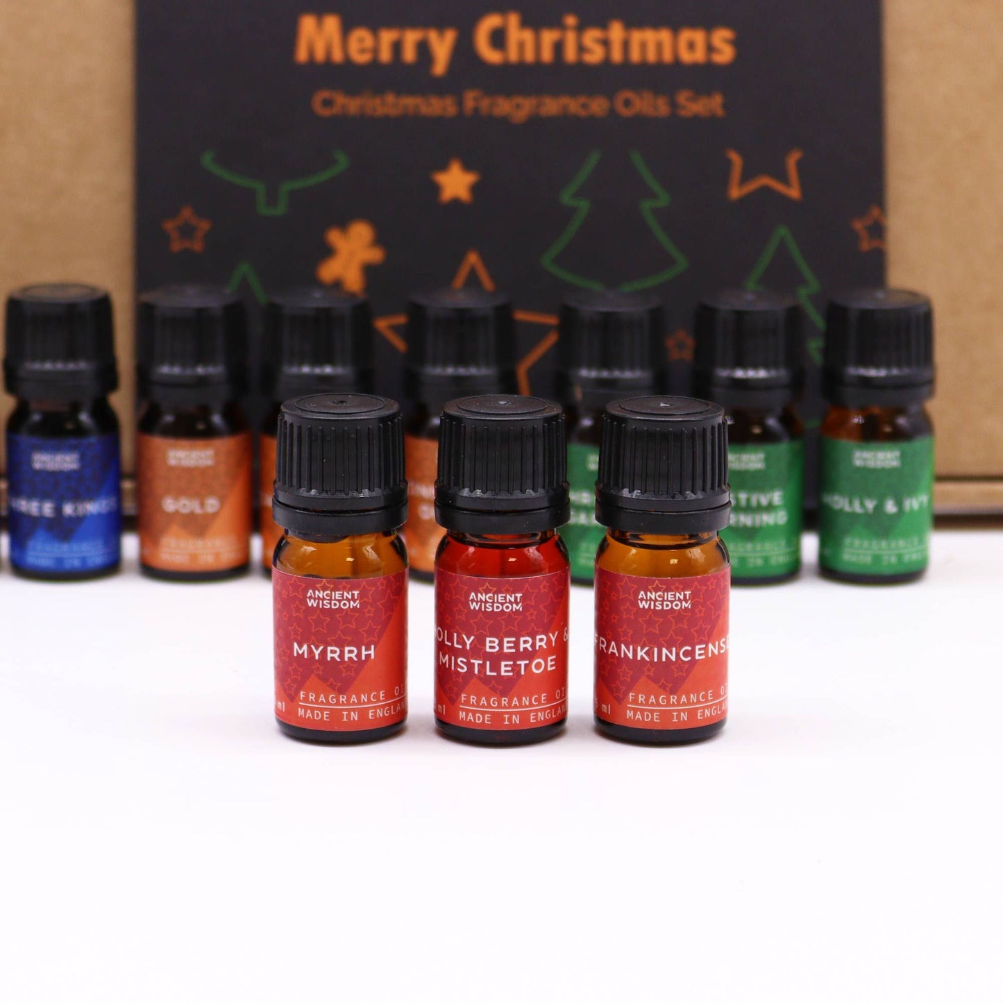 Duftöl-Set 'Heilige Weihnachtsdüfte' – 12 festliche Aromen in Premium-Box