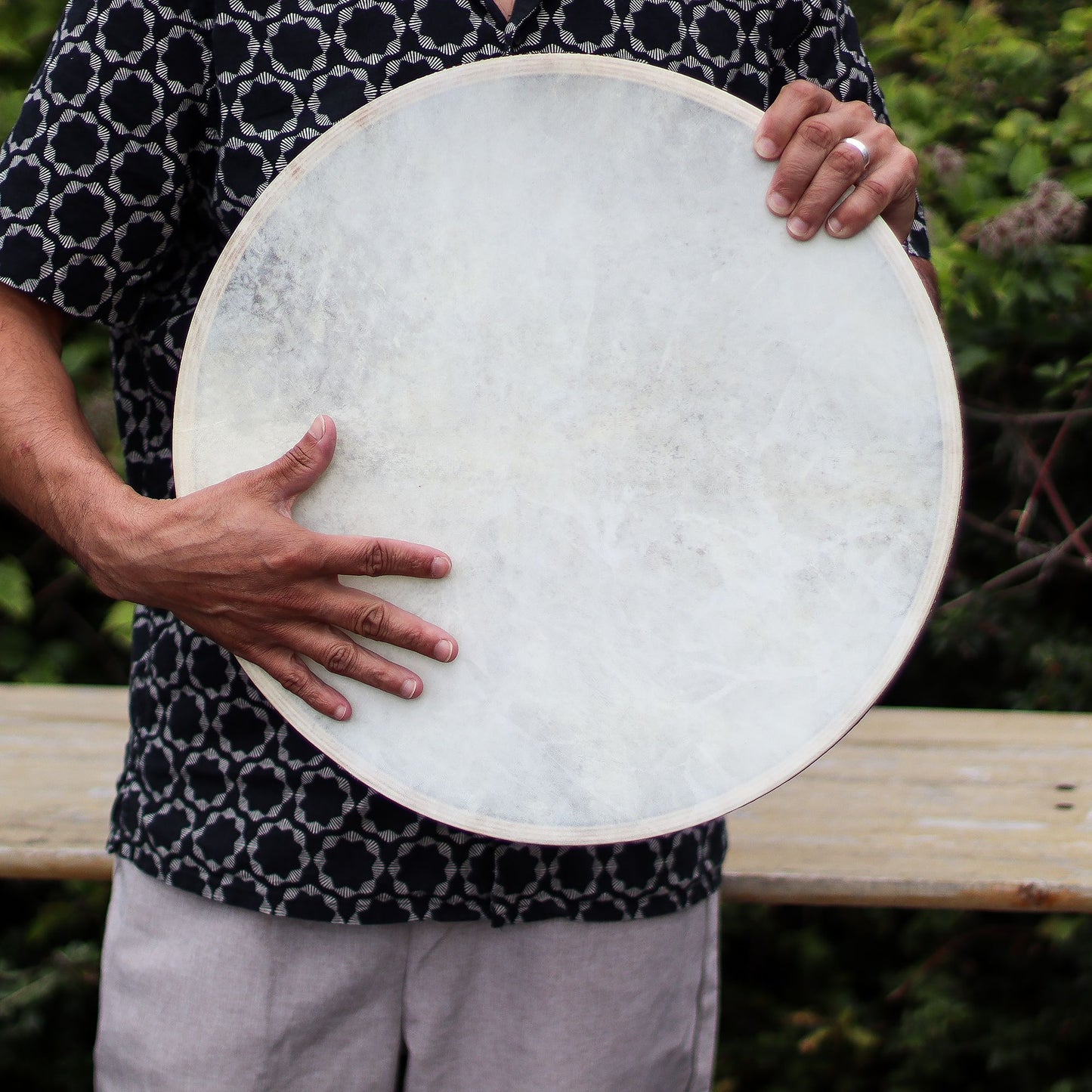 Ocean Drum 'Tiefe Meereswellen' - 45 cm Handarbeit für Meditation & Klangreisen