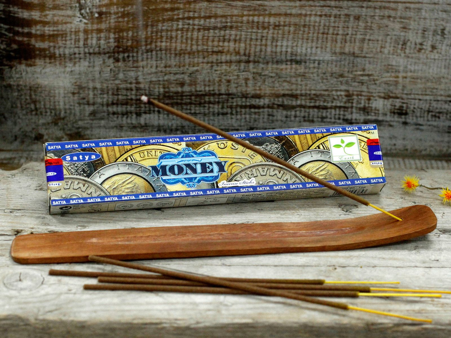 Satya Money Räucherstäbchen - 15 Stück für Wohlstand & Tatkraft