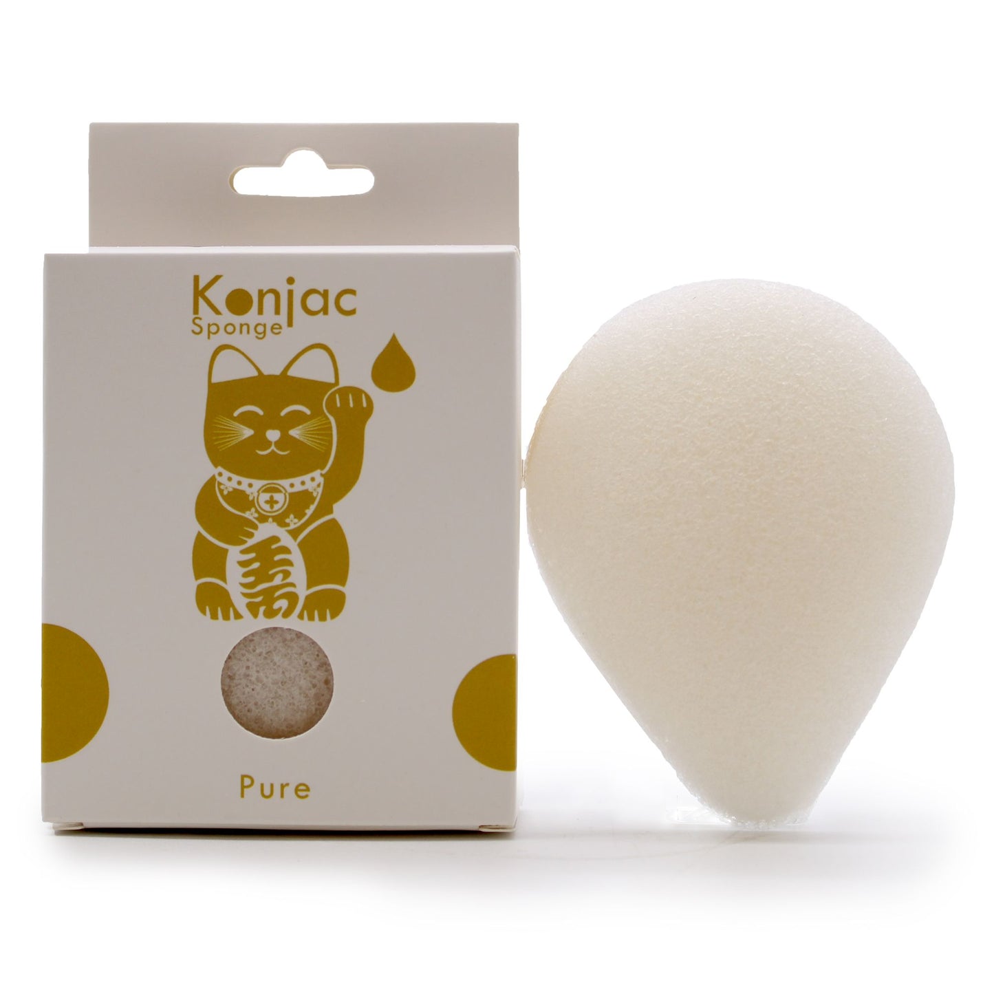Konjac-Gesichtsschwamm in Tränenform – Natürlich & sanft für sensible Haut