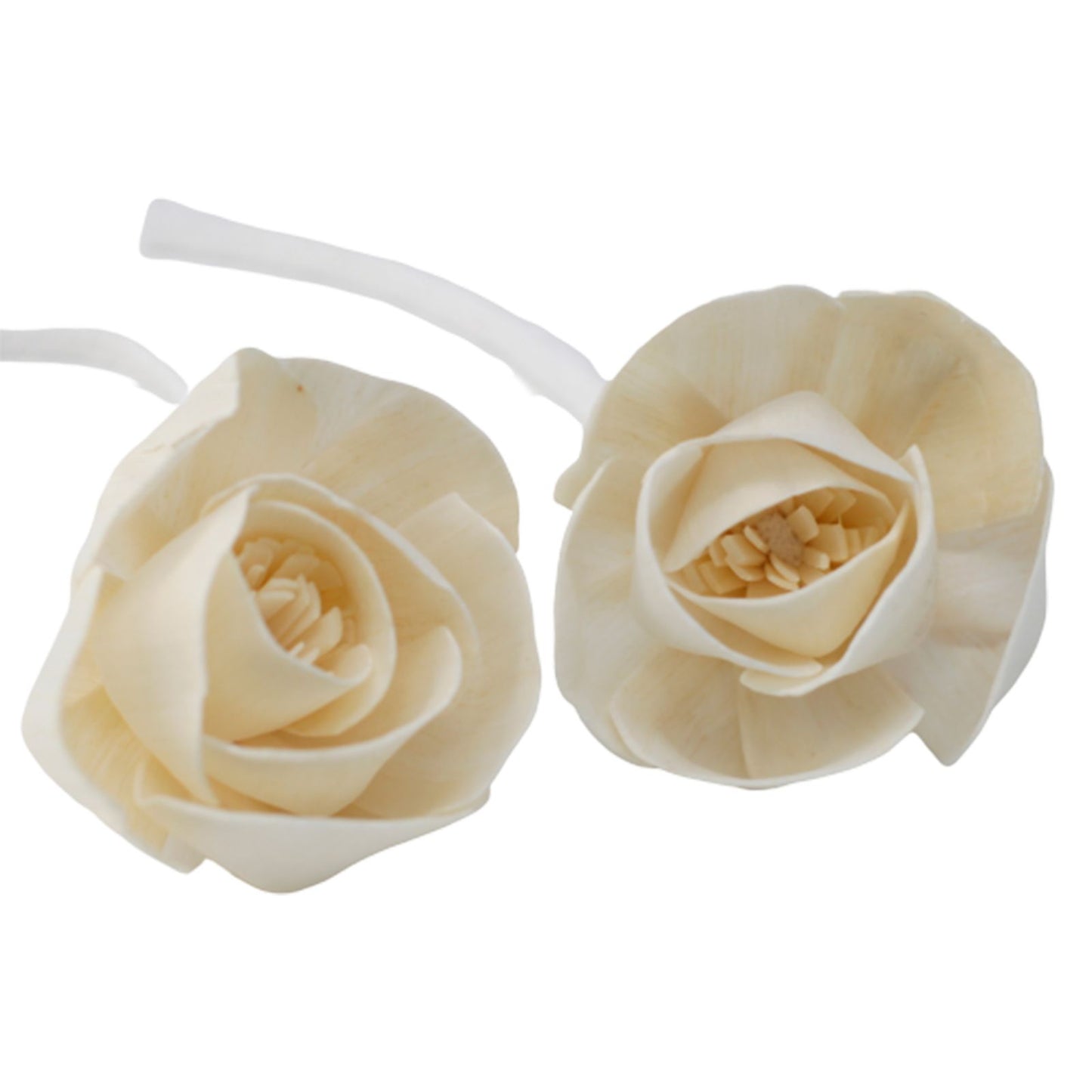 Natürliche Duftblüte 'Große Rose' aus Solaholz mit Baumwollschnur