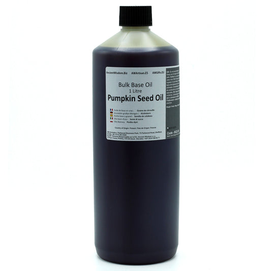 Reines Kürbiskernöl, kaltgepresst – 1 Liter Basisöl für Naturkosmetik & Wellness