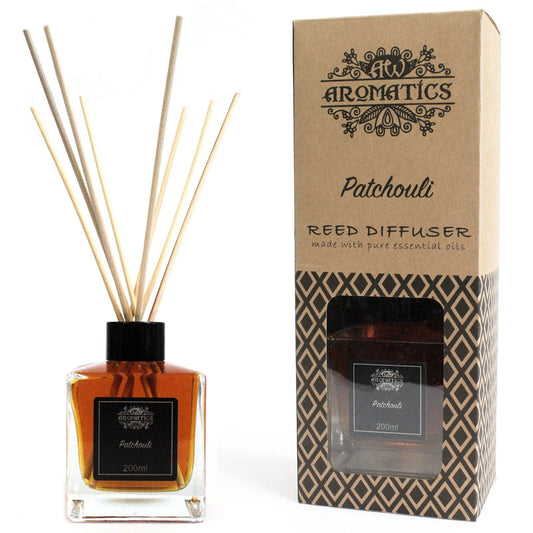Duftdiffusor mit Patchouli – 200ml Set mit Rattanstäben