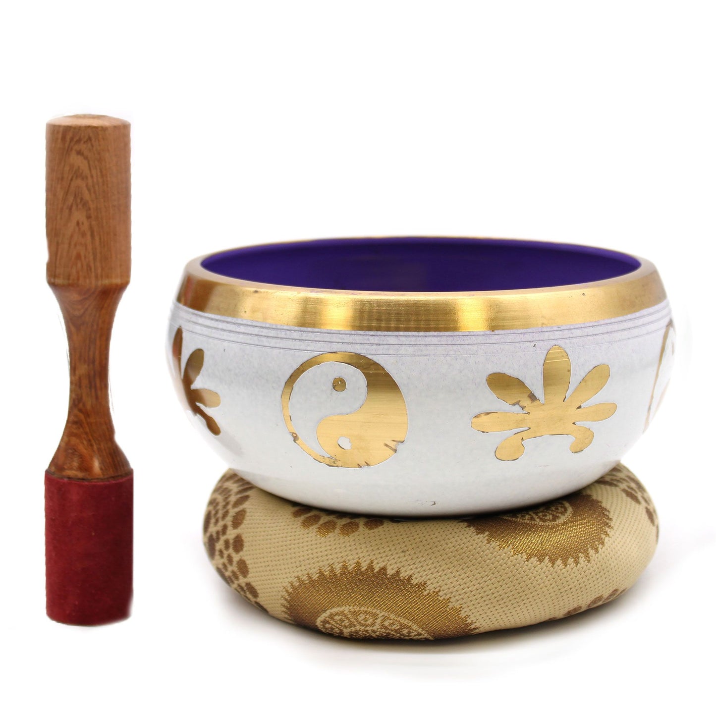Klangschalen-Set Yin & Yang - 14 cm mit Holzkissen