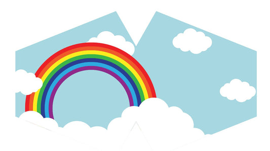 Wiederverwendbare Mode-Maske im Regenbogen-Look – Für Erwachsene