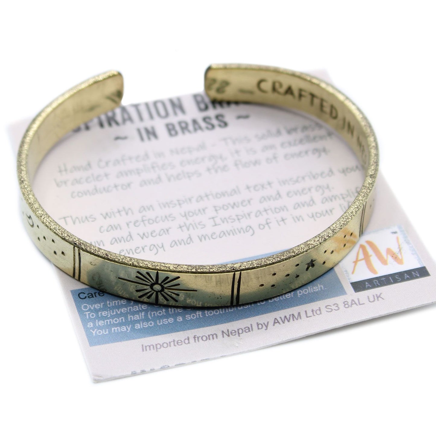 Armband 'Inspiration' aus Messing mit persönlicher Gravur