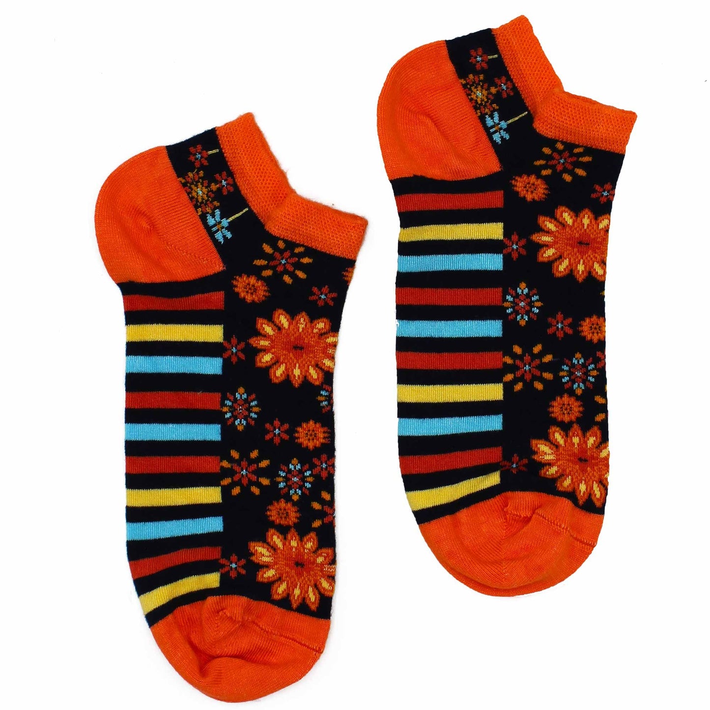 Bambus Sneakersocken Mandala-Blumen - Leicht & atmungsaktiv für Damen Gr. 41-46