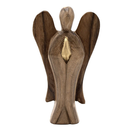 Hati-Hati Freundschaftsengel – Handgeschnitztes Unikat aus Suarholz, 15 cm