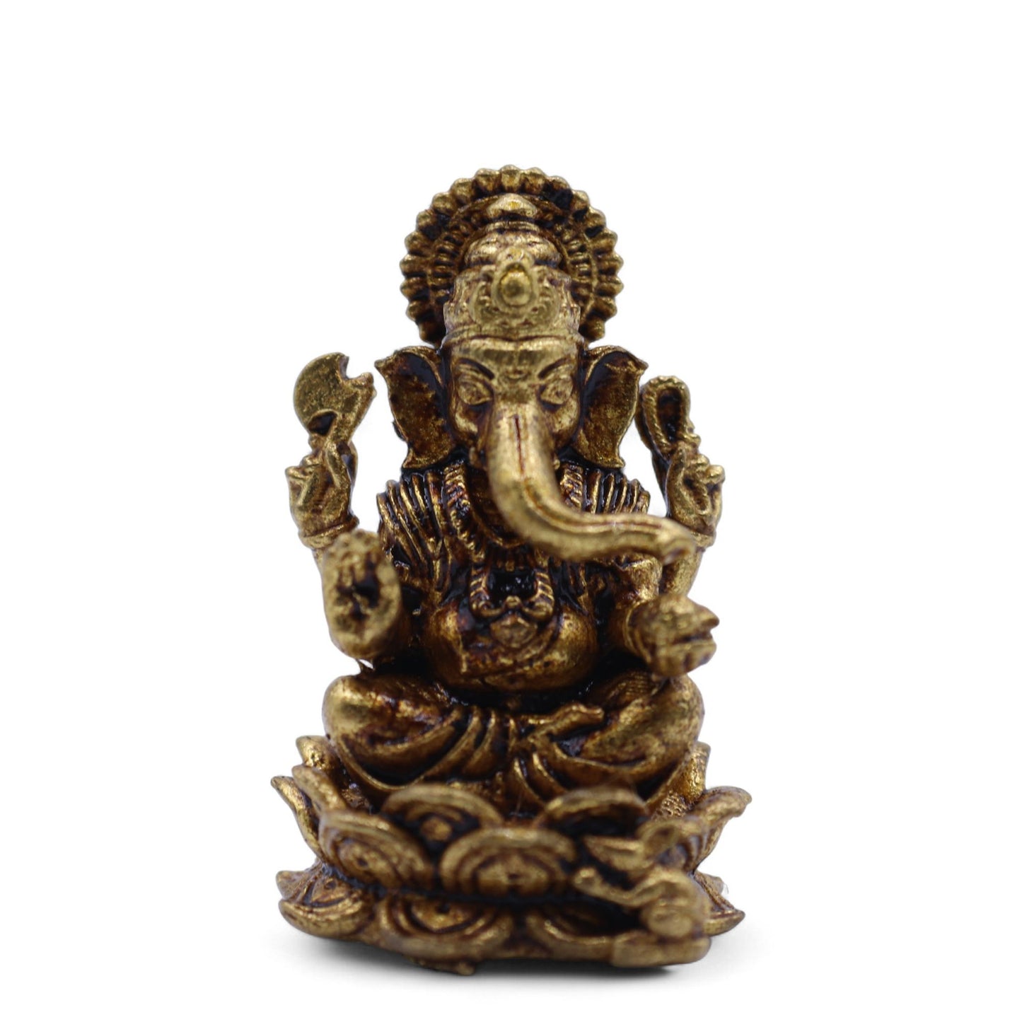 Handgefertigte Ganesha-Miniatur aus Messing – Symbol für Weisheit und Neuanfang