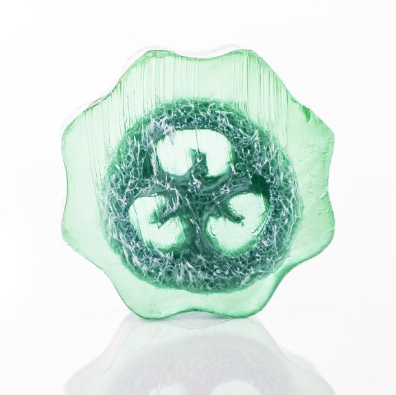 Natürliches Loofah Seifenstück mit Traubenduft – Handgefertigtes Peeling
