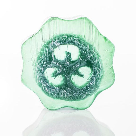 Natürliches Loofah Seifenstück mit Traubenduft – Handgefertigtes Peeling