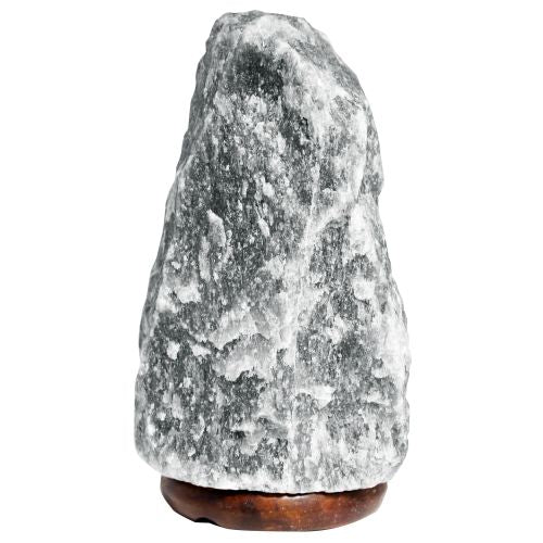 Graue Himalaya-Salzlampe (2-3 kg) – Natürliches Unikat mit sanftem Licht