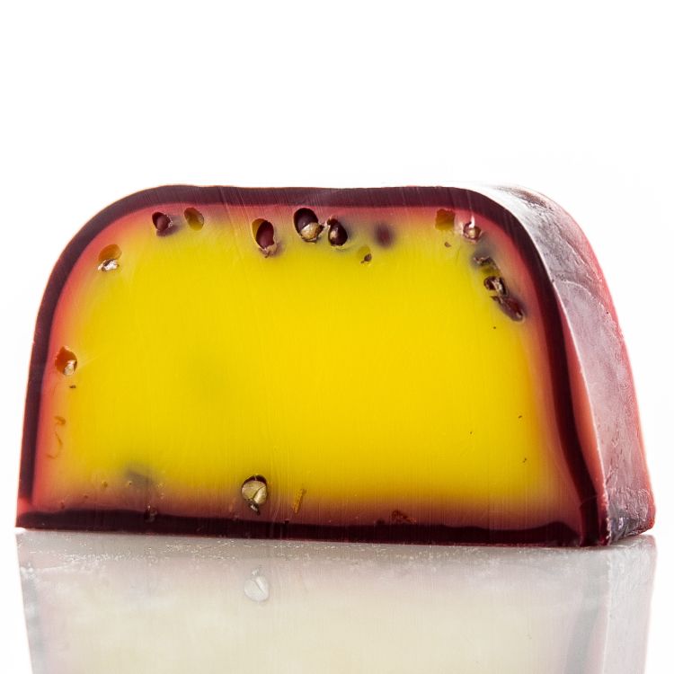 Natürliche Passionsfrucht Seife mit Adzukibohnen-Peeling – Handgefertigt