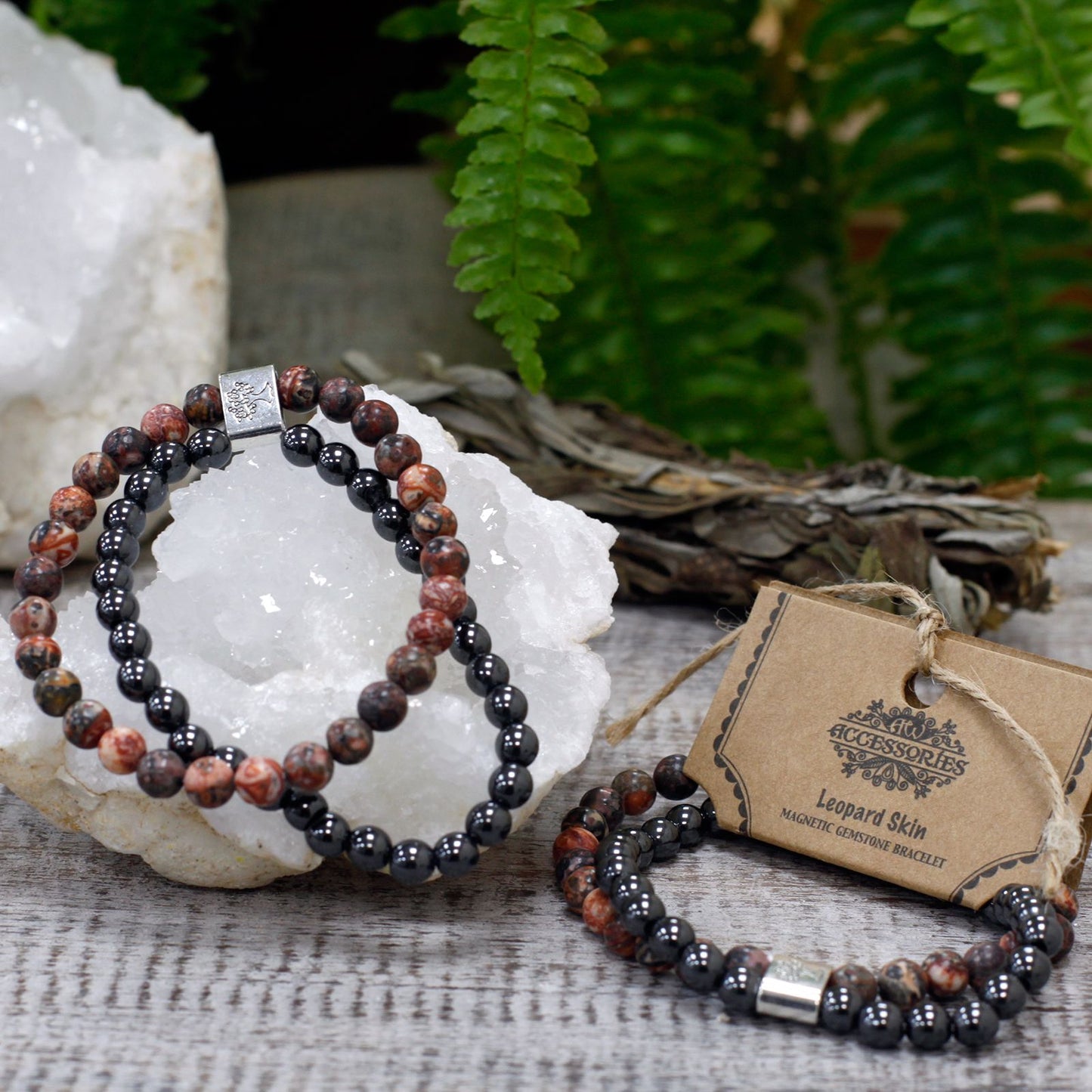 Magnetarmband aus Leopardenfell-Jaspis – Einzigartiger Edelsteinschmuck