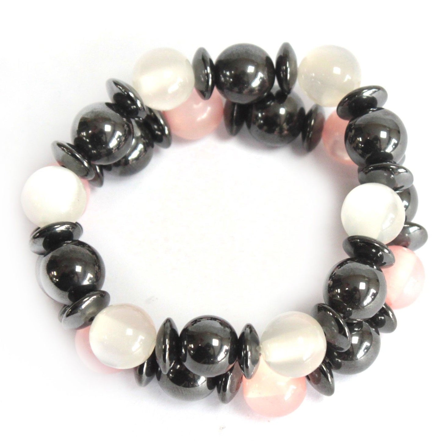 Farbtherapie Magnetarmband - 6 einzigartige Designs aus Hämatit & Glas